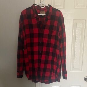 The Foundry Supply Co. Red and Black Plaid Men's Shirt